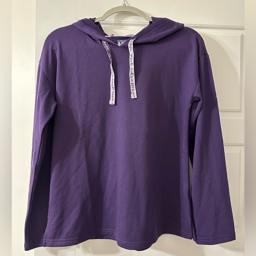 Muk Luks Purple Graphic Hoodie